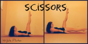 Scissors: work the abs and the hip flexor muscles